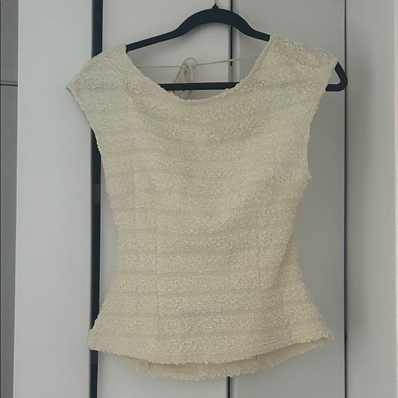 Lioness Tops - Lioness Cream Lace Backless Women's Top